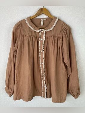 Little Cotton Clothes Eleanor 100% Linen Blouse